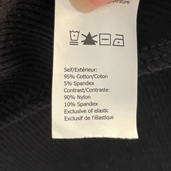 Black Bodysuit with Lace Neckline - Picture 5 of 6